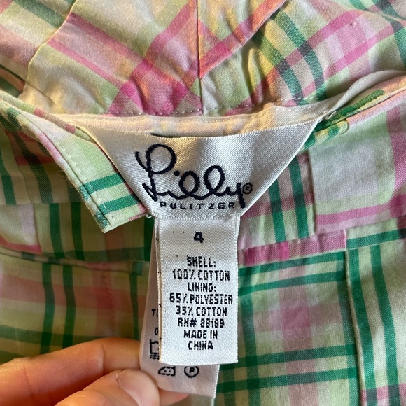 Lilly Pulitzer Vintage White Label Plaid Patchwork Pants - Picture 2 of 3